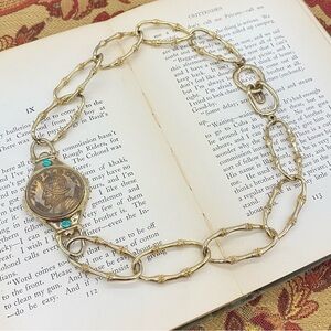 VN BALBOA Coin Necklace Vintage Panamanian Jewelry